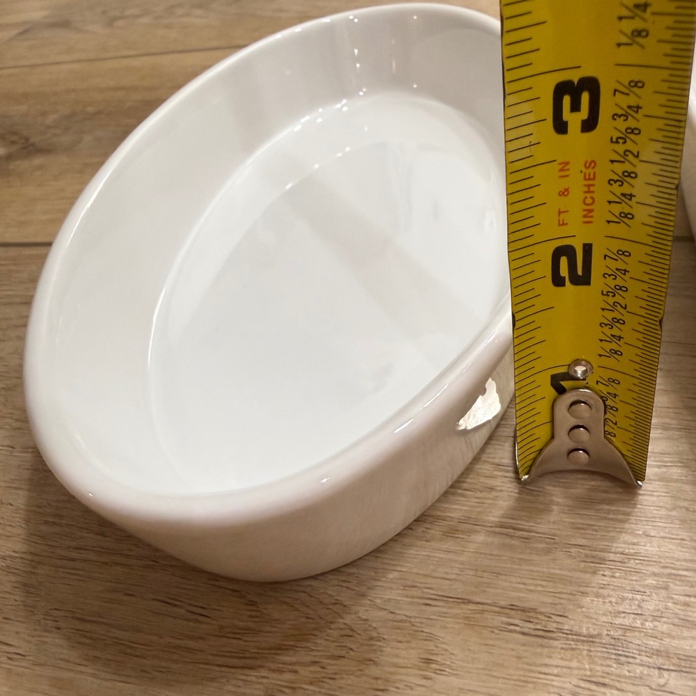 Pillivuyt France Vintage Oval Baker Set 10oz 16oz White Porcelain Oven to Table - Picture 6 of 11